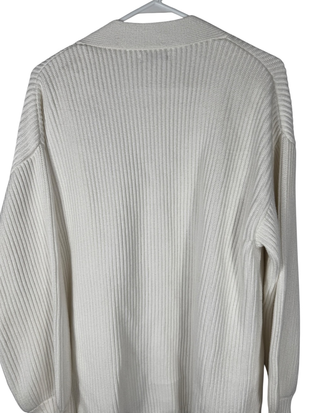 Quince 100% Organic Cotton Oversized Cardigan, Ivory, Size M - Picture 11 of 13